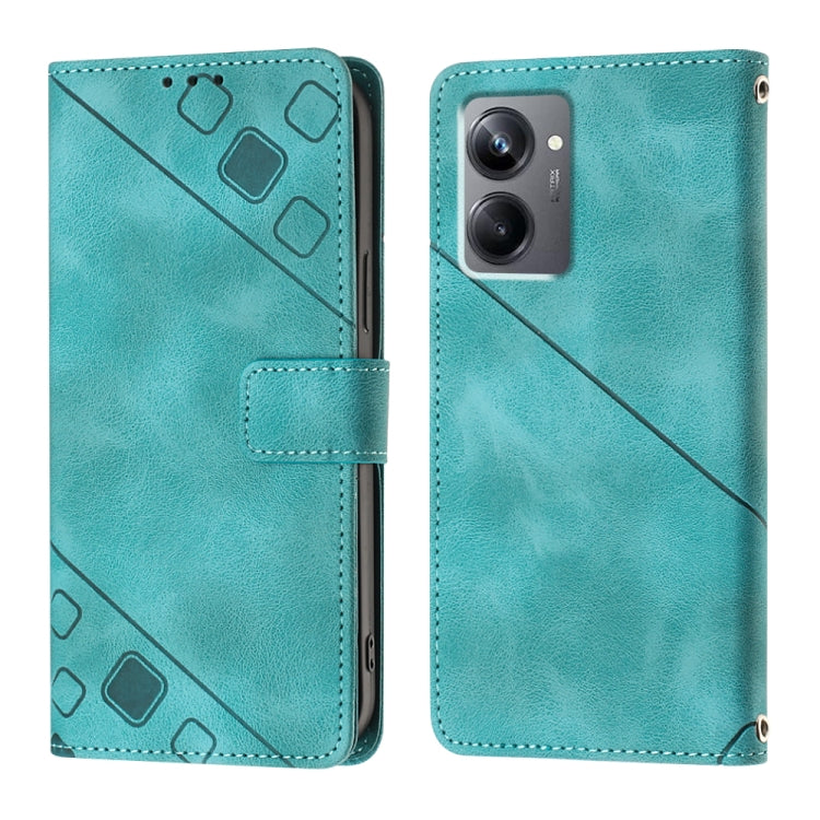 For Realme 10 Pro Skin-feel Embossed Leather Phone Case
