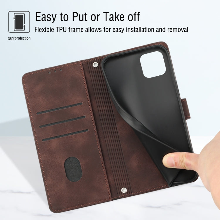 For Realme C11 Skin-feel Embossed Leather Phone Case