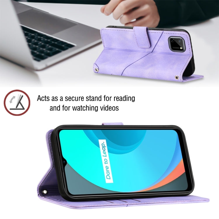 For Realme C11 Skin-feel Embossed Leather Phone Case