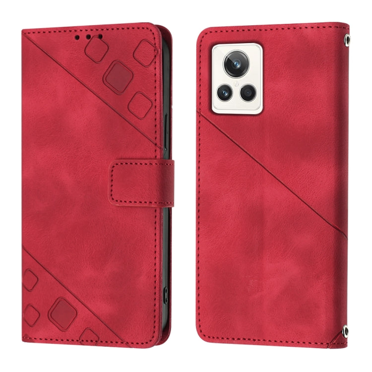 For Realme GT2 Explorer Master Skin-feel Embossed Leather Phone Case