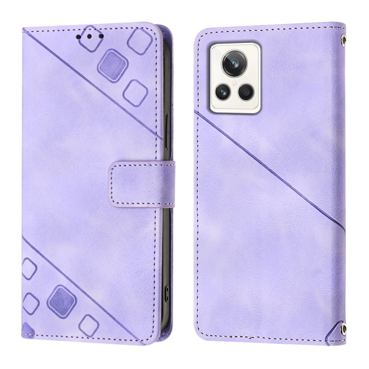 For Realme GT2 Explorer Master Skin-feel Embossed Leather Phone Case