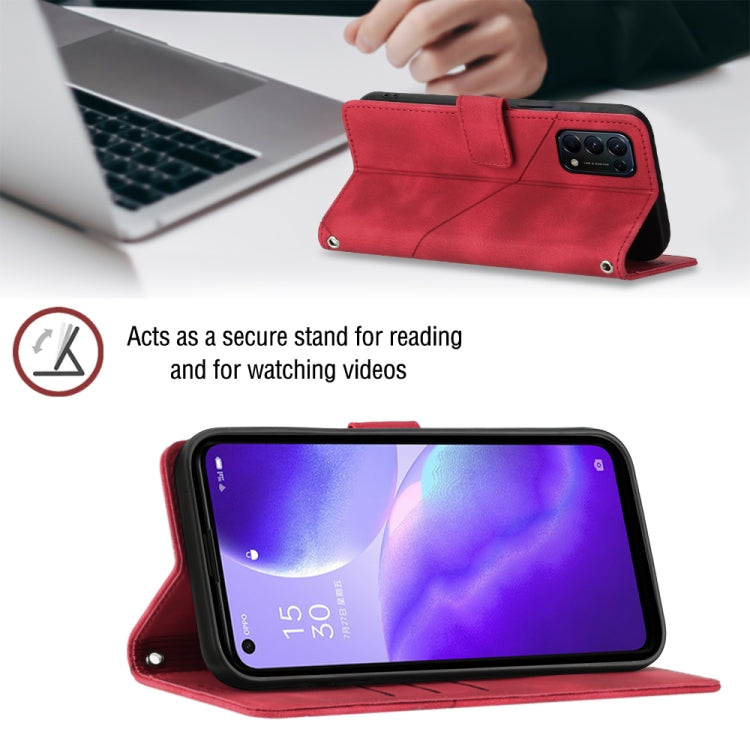 For OPPO Reno5 A Skin-feel Embossed Leather Phone Case