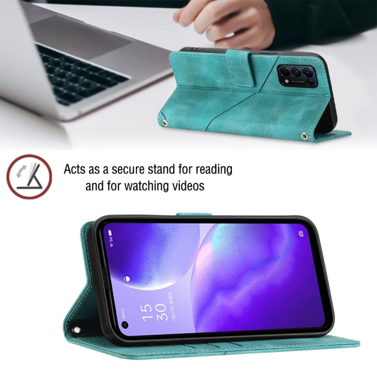 For OPPO Reno5 A Skin-feel Embossed Leather Phone Case