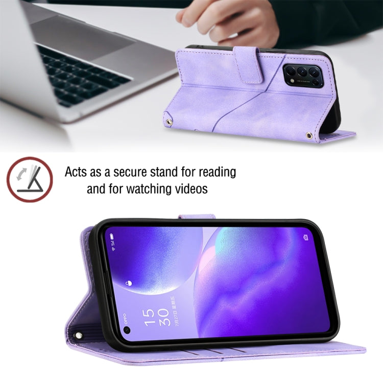 For OPPO Reno5 A Skin-feel Embossed Leather Phone Case