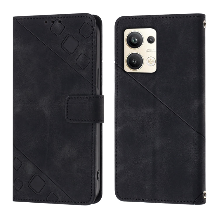 For OPPO Reno9 Pro+ Skin-feel Embossed Leather Phone Case