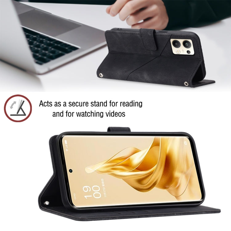 For OPPO Reno9 Pro+ Skin-feel Embossed Leather Phone Case