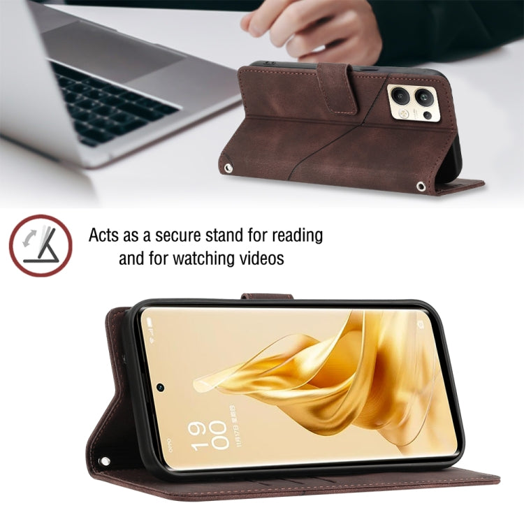 For OPPO Reno9 Pro+ Skin-feel Embossed Leather Phone Case