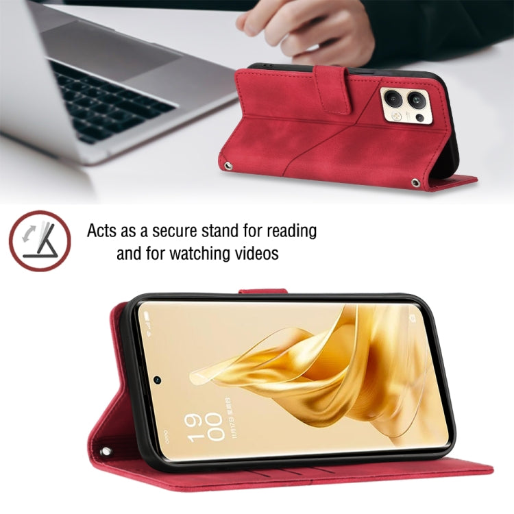 For OPPO Reno9 Pro+ Skin-feel Embossed Leather Phone Case