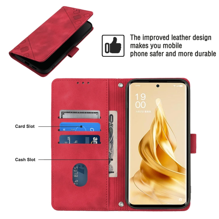 For OPPO Reno9 Pro+ Skin-feel Embossed Leather Phone Case