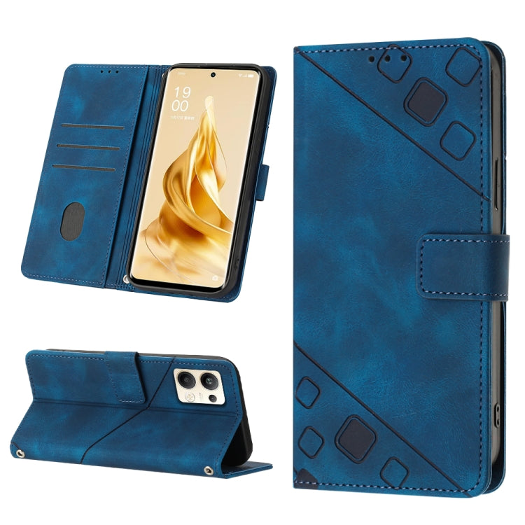 For OPPO Reno9 Pro+ Skin-feel Embossed Leather Phone Case