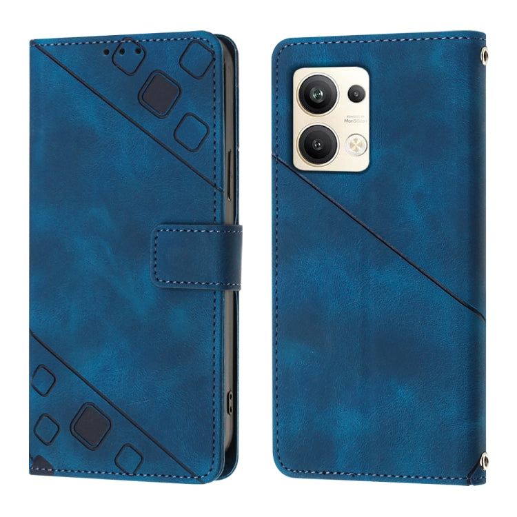 For OPPO Reno9 Pro+ Skin-feel Embossed Leather Phone Case