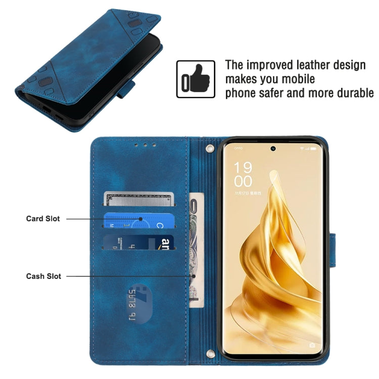 For OPPO Reno9 Pro+ Skin-feel Embossed Leather Phone Case