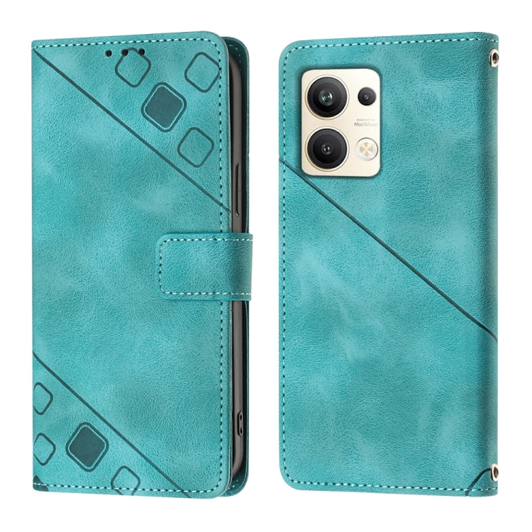 For OPPO Reno9 Pro+ Skin-feel Embossed Leather Phone Case
