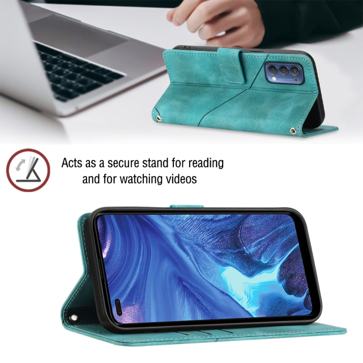 For OPPO Reno4 Skin-feel Embossed Leather Phone Case