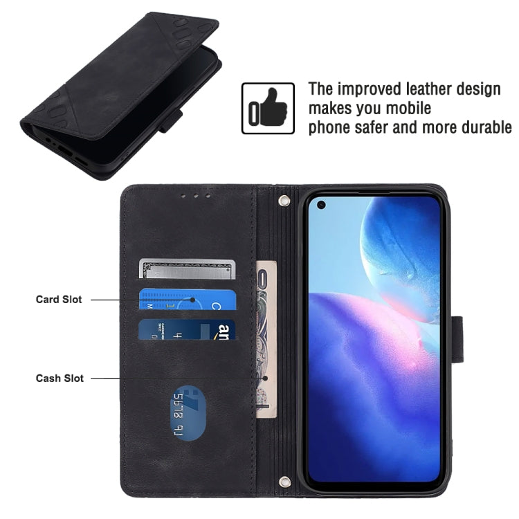 For OPPO Reno5 4G / Reno5 5G Skin-feel Embossed Leather Phone Case