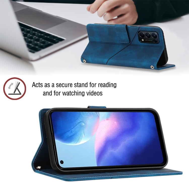 For OPPO Reno5 4G / Reno5 5G Skin-feel Embossed Leather Phone Case