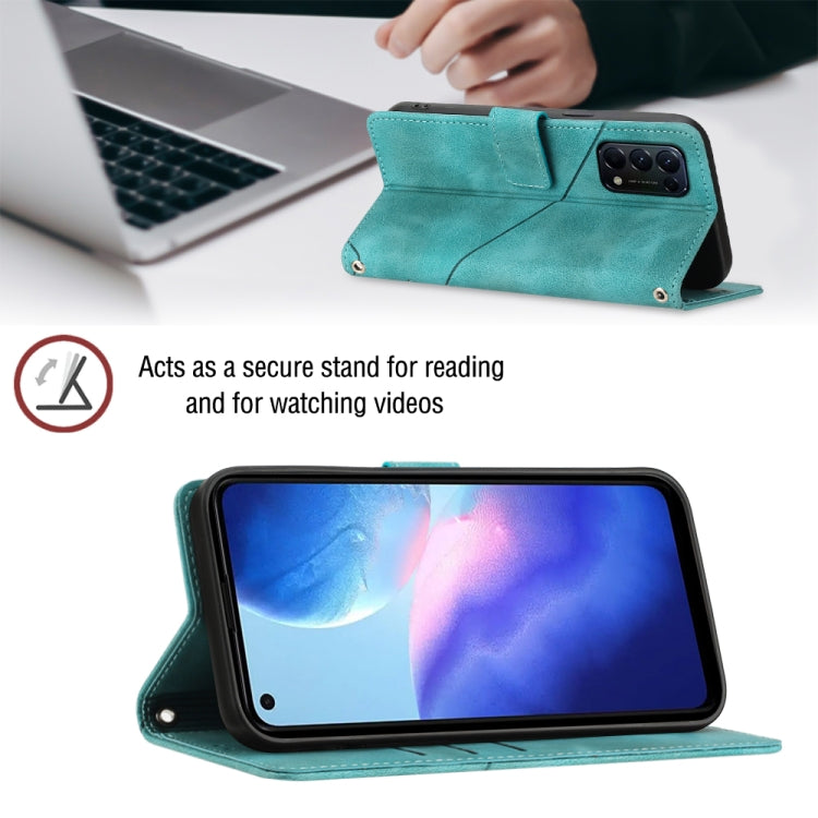 For OPPO Reno5 4G / Reno5 5G Skin-feel Embossed Leather Phone Case