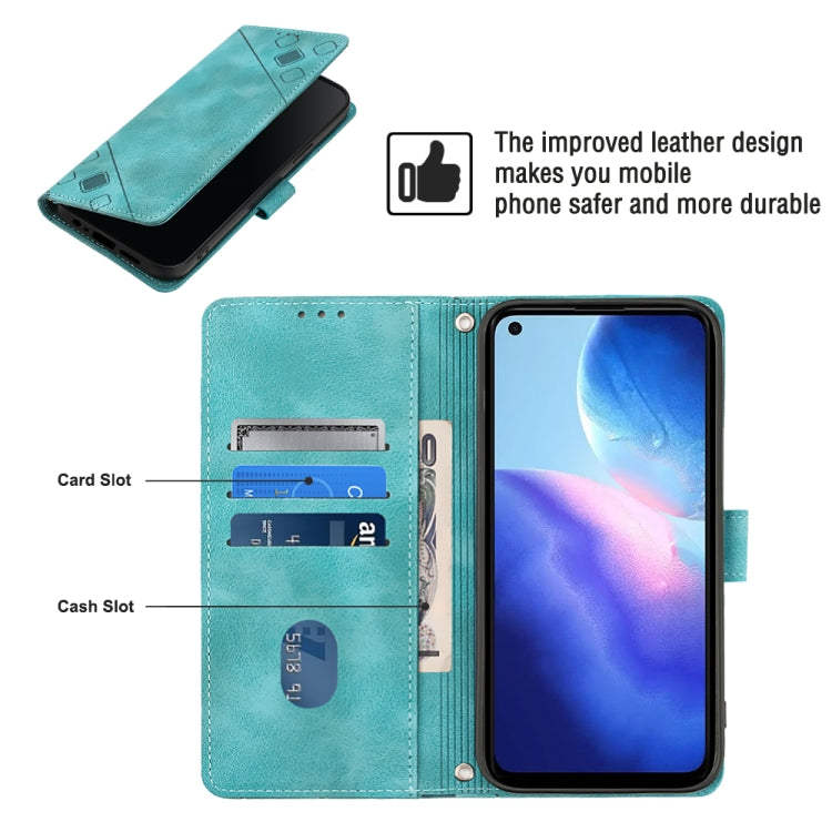 For OPPO Reno5 4G / Reno5 5G Skin-feel Embossed Leather Phone Case