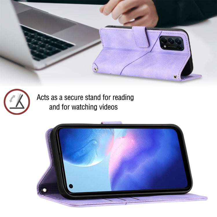 For OPPO Reno5 4G / Reno5 5G Skin-feel Embossed Leather Phone Case