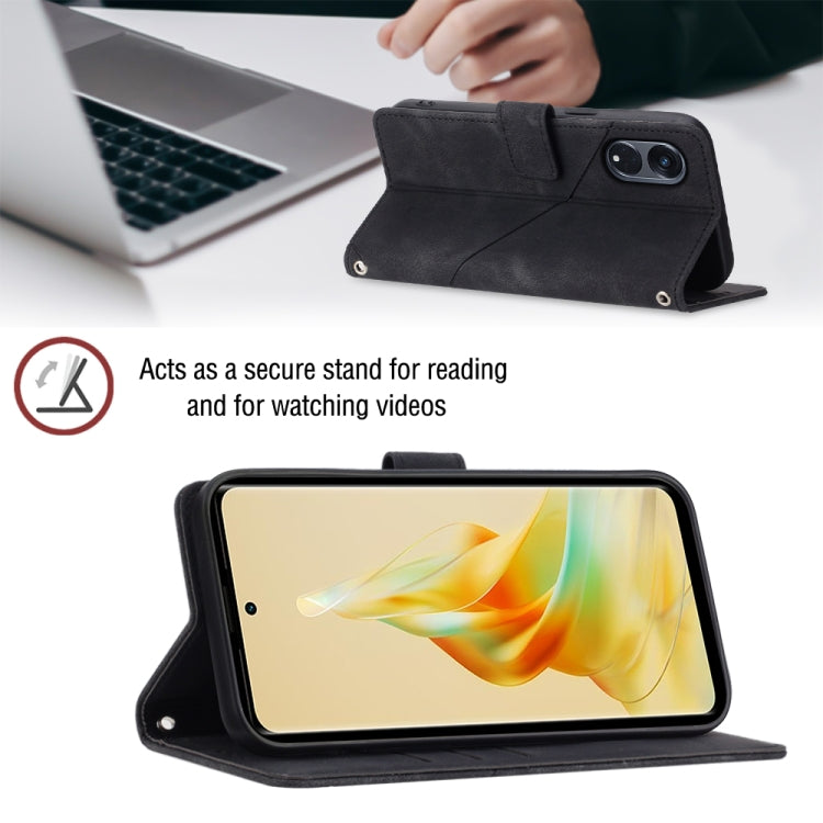 For OPPO Reno8 T 5G/A1 Pro 5G Global Skin-feel Embossed Leather Phone Case