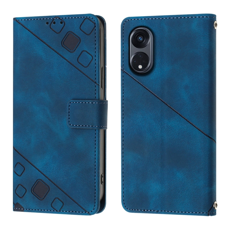 For OPPO Reno8 T 5G/A1 Pro 5G Global Skin-feel Embossed Leather Phone Case