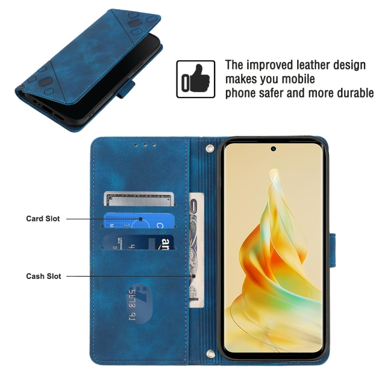 For OPPO Reno8 T 5G/A1 Pro 5G Global Skin-feel Embossed Leather Phone Case