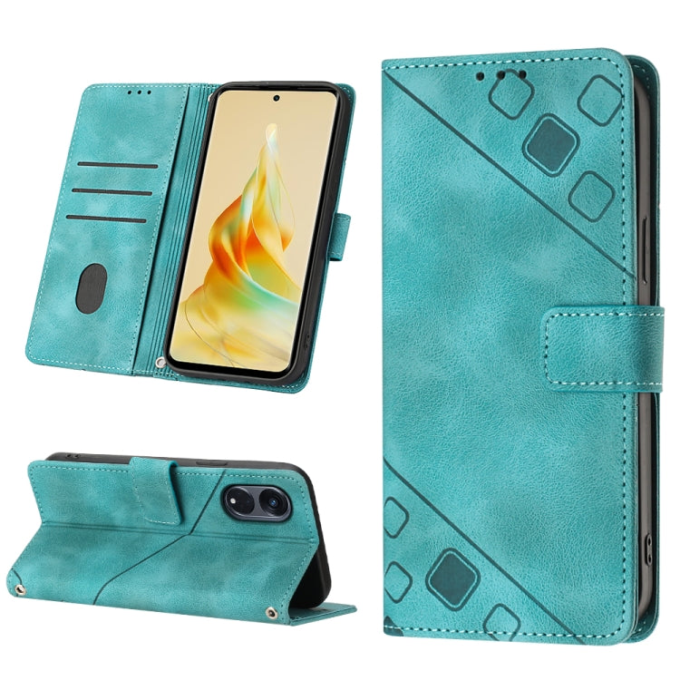 For OPPO Reno8 T 5G/A1 Pro 5G Global Skin-feel Embossed Leather Phone Case
