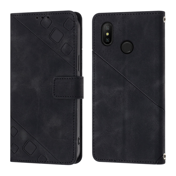 For Xiaomi Redmi 6 Pro / A2 Lite Skin-feel Embossed Leather Phone Case