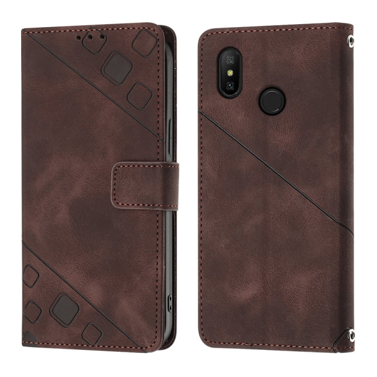 For Xiaomi Redmi 6 Pro / A2 Lite Skin-feel Embossed Leather Phone Case