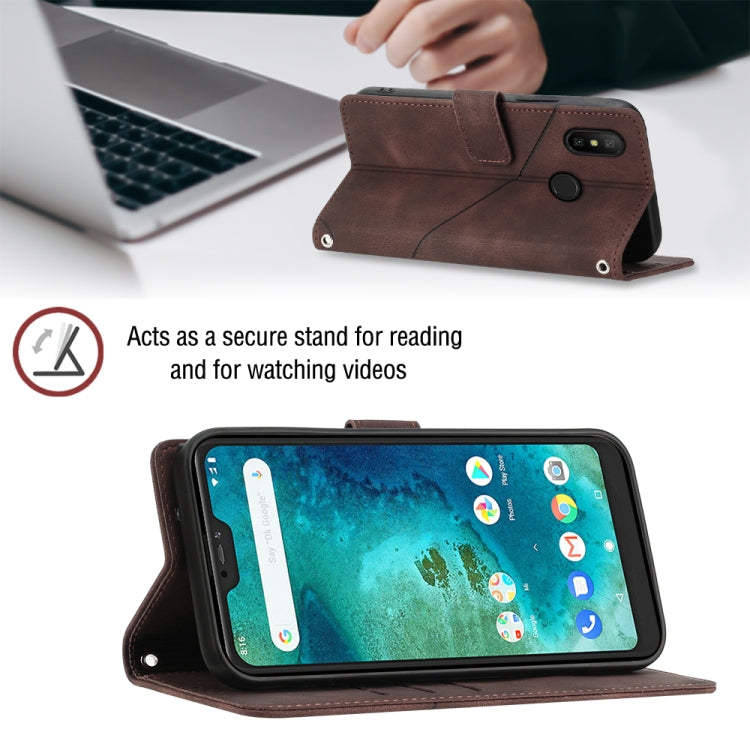 For Xiaomi Redmi 6 Pro / A2 Lite Skin-feel Embossed Leather Phone Case