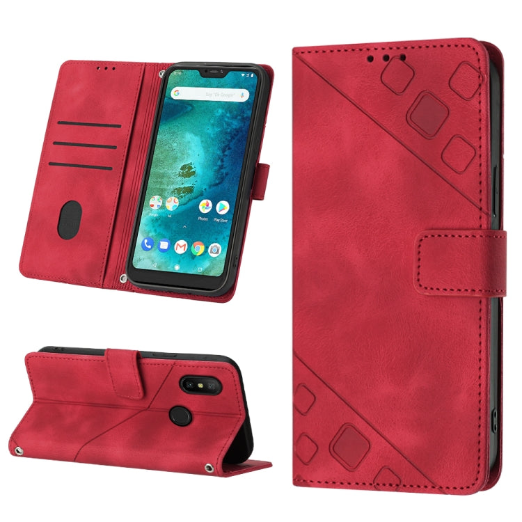 For Xiaomi Redmi 6 Pro / A2 Lite Skin-feel Embossed Leather Phone Case