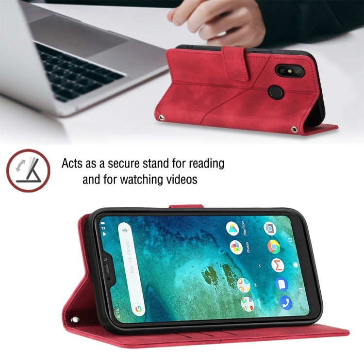 For Xiaomi Redmi 6 Pro / A2 Lite Skin-feel Embossed Leather Phone Case