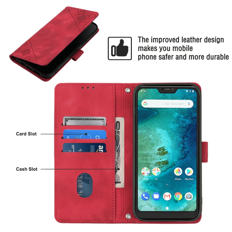 For Xiaomi Redmi 6 Pro / A2 Lite Skin-feel Embossed Leather Phone Case