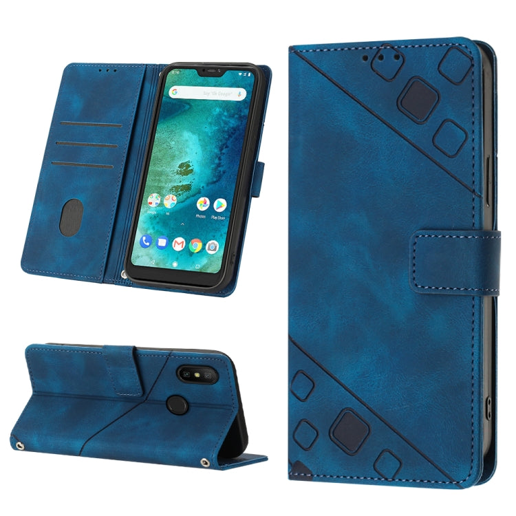 For Xiaomi Redmi 6 Pro / A2 Lite Skin-feel Embossed Leather Phone Case