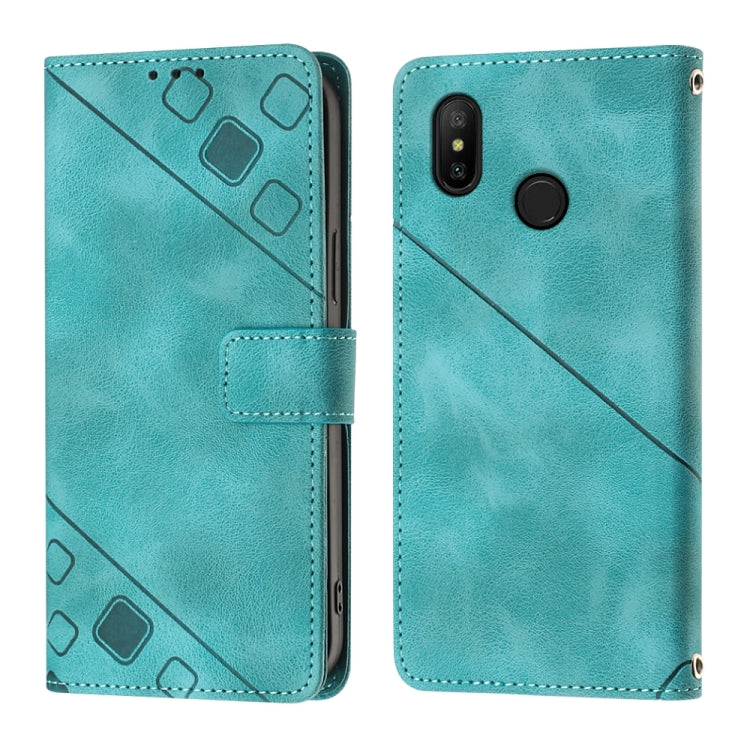 For Xiaomi Redmi 6 Pro / A2 Lite Skin-feel Embossed Leather Phone Case
