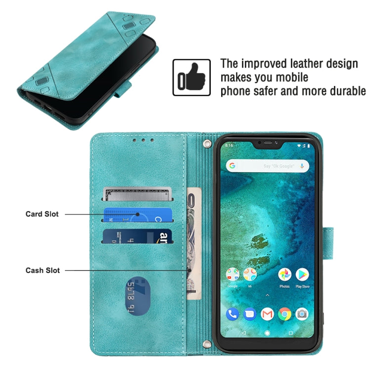 For Xiaomi Redmi 6 Pro / A2 Lite Skin-feel Embossed Leather Phone Case
