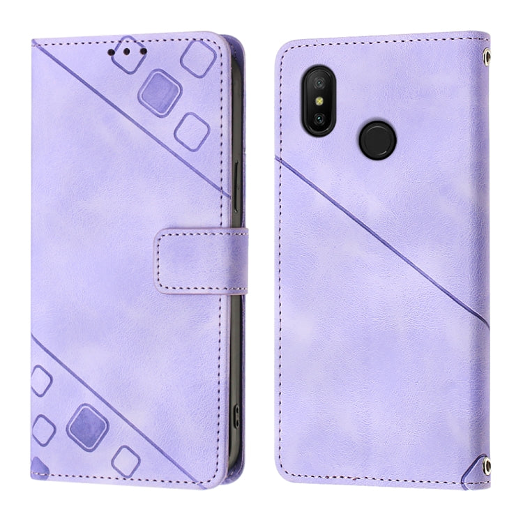 For Xiaomi Redmi 6 Pro / A2 Lite Skin-feel Embossed Leather Phone Case