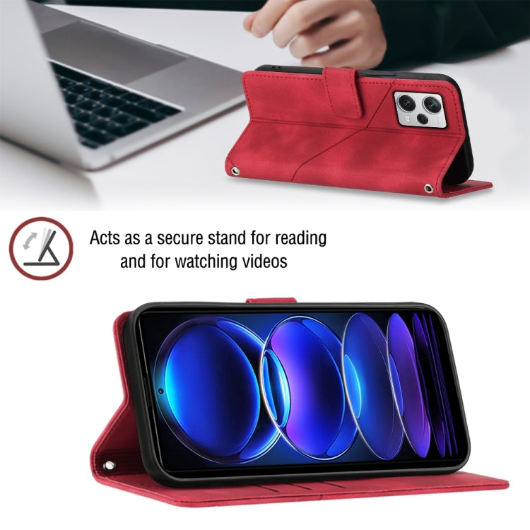 For Xiaomi Redmi Note 12 Pro+ Global / Redmi Note 12 Explorer Skin-feel Embossed Leather Phone Case