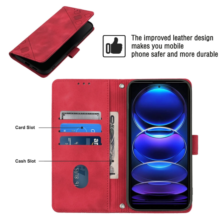 For Xiaomi Redmi Note 12 Pro+ Global / Redmi Note 12 Explorer Skin-feel Embossed Leather Phone Case