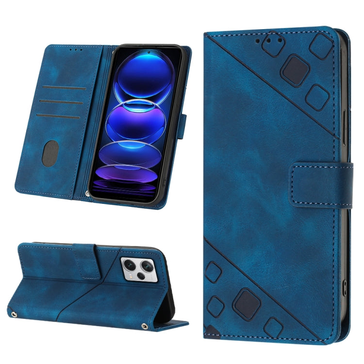 For Xiaomi Redmi Note 12 Pro+ Global / Redmi Note 12 Explorer Skin-feel Embossed Leather Phone Case