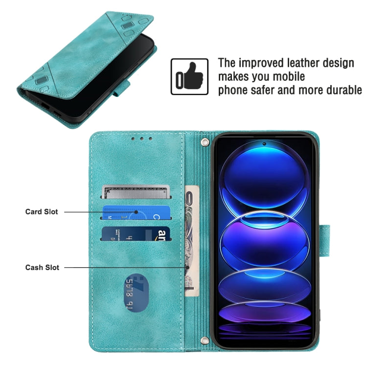 For Xiaomi Redmi Note 12 Pro+ Global / Redmi Note 12 Explorer Skin-feel Embossed Leather Phone Case