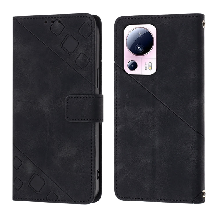 For Xiaomi 13 Lite 5G Skin-feel Embossed Leather Phone Case