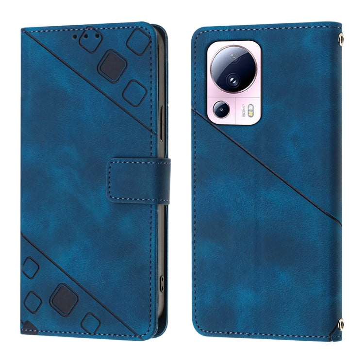 For Xiaomi 13 Lite 5G Skin-feel Embossed Leather Phone Case