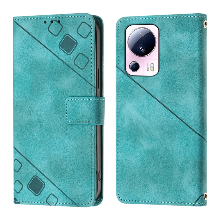 For Xiaomi 13 Lite 5G Skin-feel Embossed Leather Phone Case