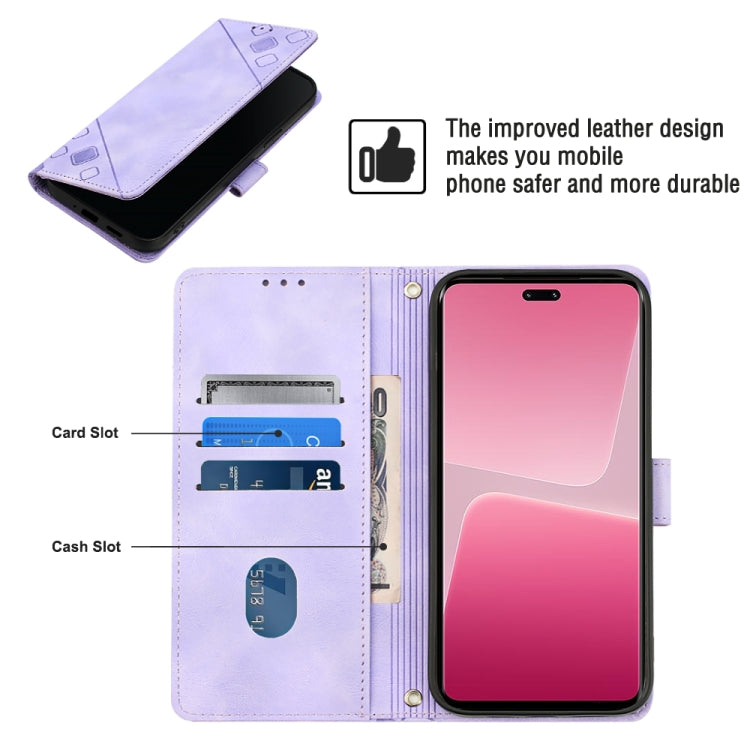 For Xiaomi 13 Lite 5G Skin-feel Embossed Leather Phone Case