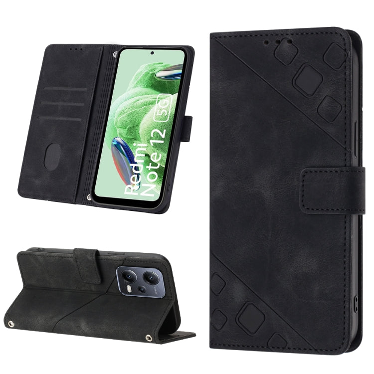 For Xiaomi Poco X5 5G Skin-feel Embossed Leather Phone Case