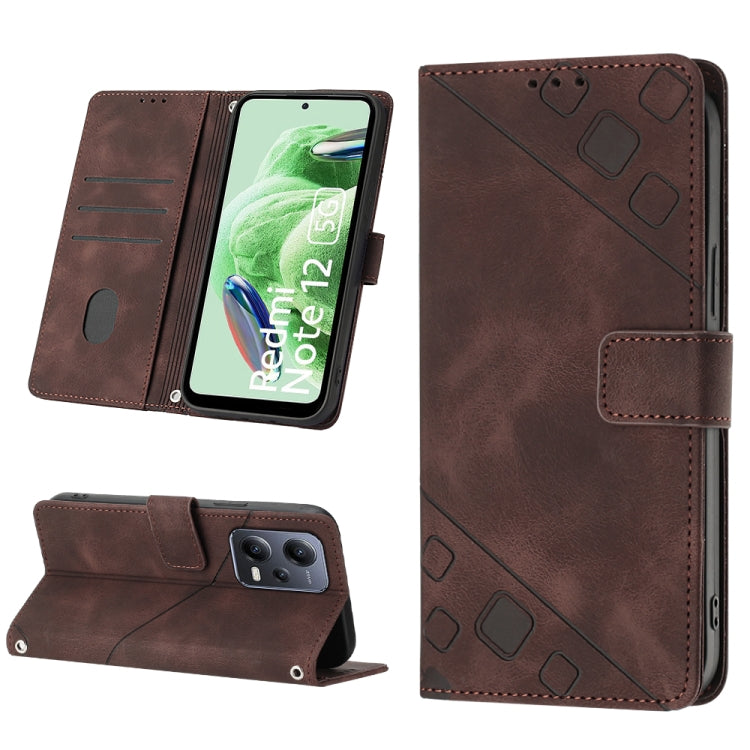 For Xiaomi Poco X5 5G Skin-feel Embossed Leather Phone Case