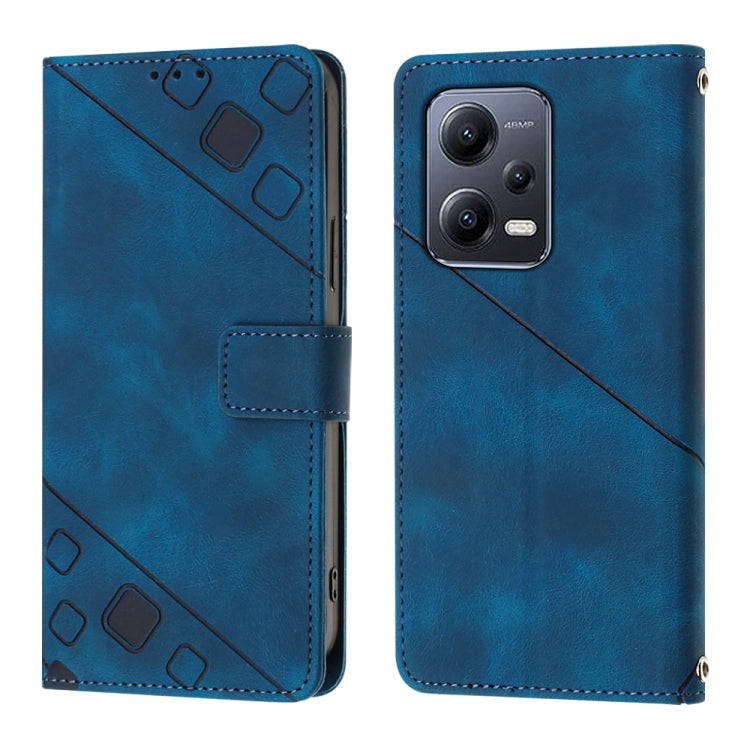 For Xiaomi Poco X5 5G Skin-feel Embossed Leather Phone Case