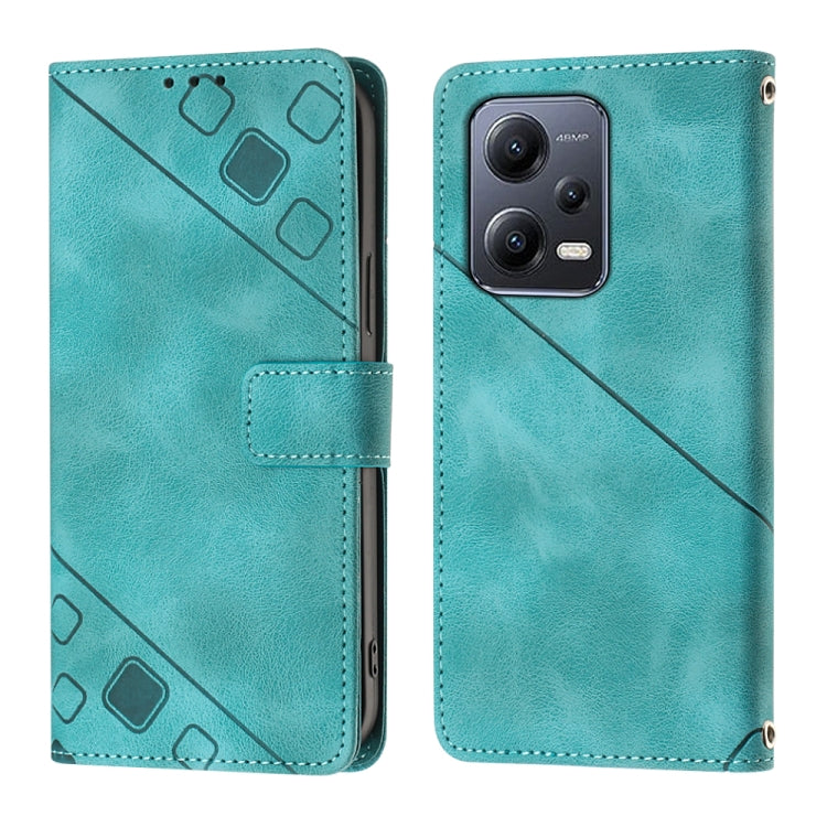 For Xiaomi Poco X5 5G Skin-feel Embossed Leather Phone Case