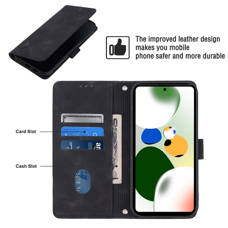 For Xiaomi Poco X5 Pro 5G / Redmi Note 12 Pro Speed Skin-feel Embossed Leather Phone Case